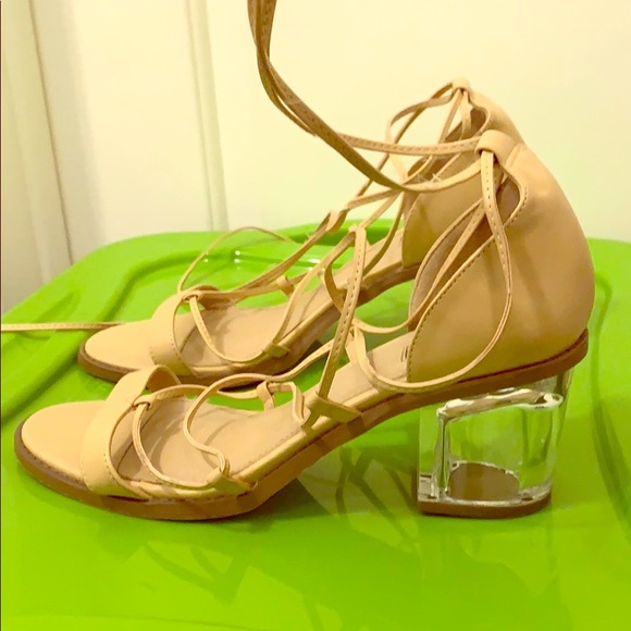 Forever 21 Shoes - Forever 21 cream The straps Wrap around ankle